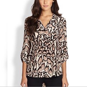 Diane Von Furstenberg Leopard-Print Blouse